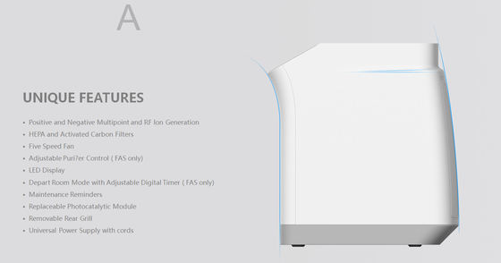 Home PM2.5 Duct Air Cleaner Hepa And Carbon Filter Air Purifier With Digital Display